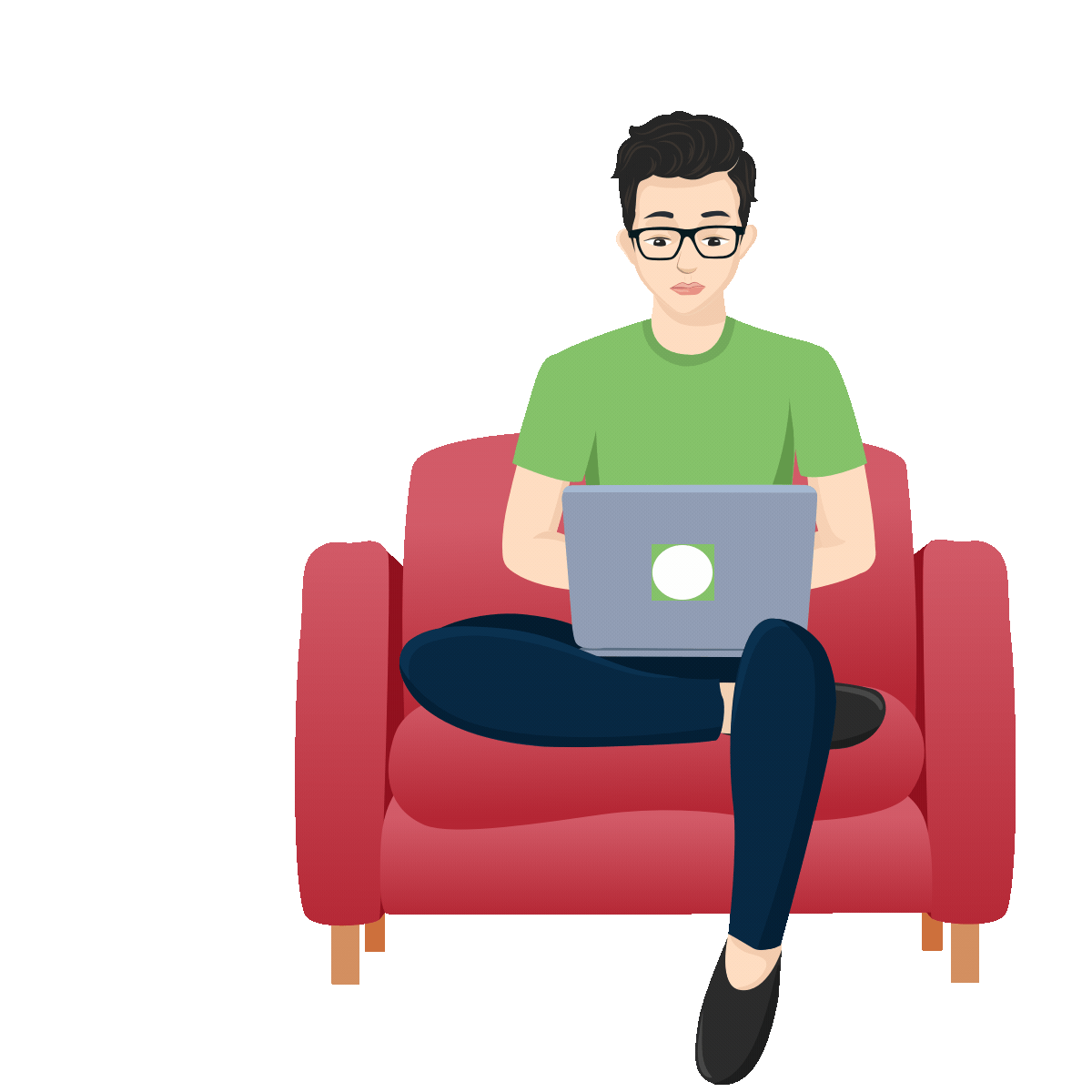 Animated concierge inviting you to chat